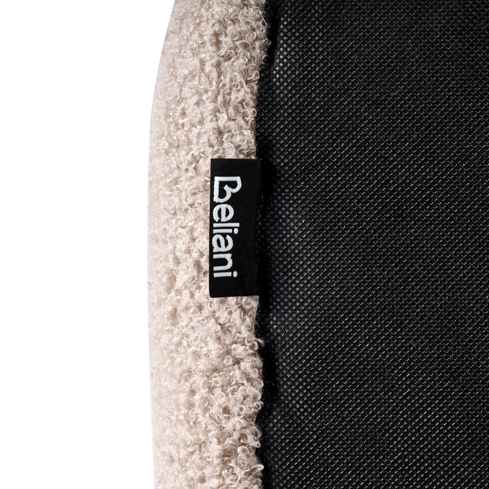 Beliani - LUNAN - Tweepersoonsbed - Beige - 120 x 200 cm - Bouclé