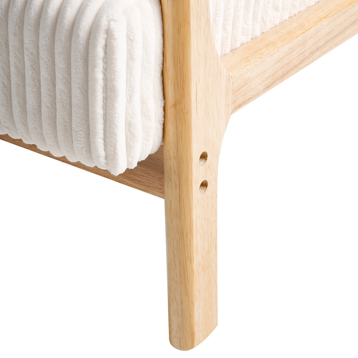 Beliani - SORSELE - Bureaustoel - Wit - Corduroy