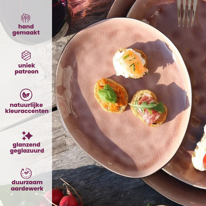 Cosy & Trendy Schotels Laguna Old Rose ø 15 cm - 4 Stuks