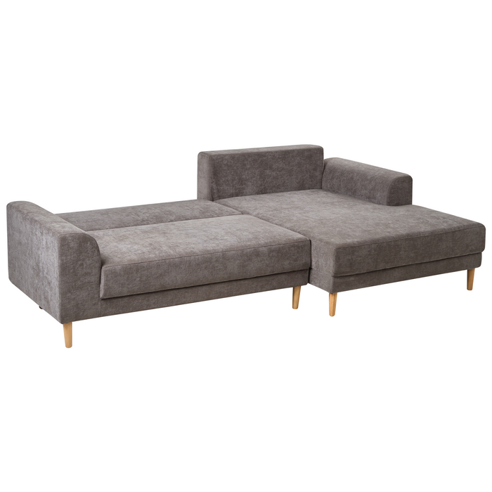 Beliani-NUBORG-Hoekslaapbank 3-zits-Taupe-Linkszijdig-Chenille