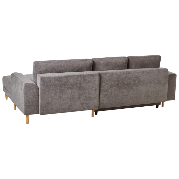 Beliani-NUBORG-Hoekslaapbank 3-zits-Taupe-Linkszijdig-Chenille