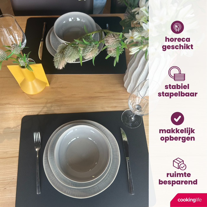 Cookinglife Soepkommen | Kommen Nola Taupe ø 17 cm - 6 stuks