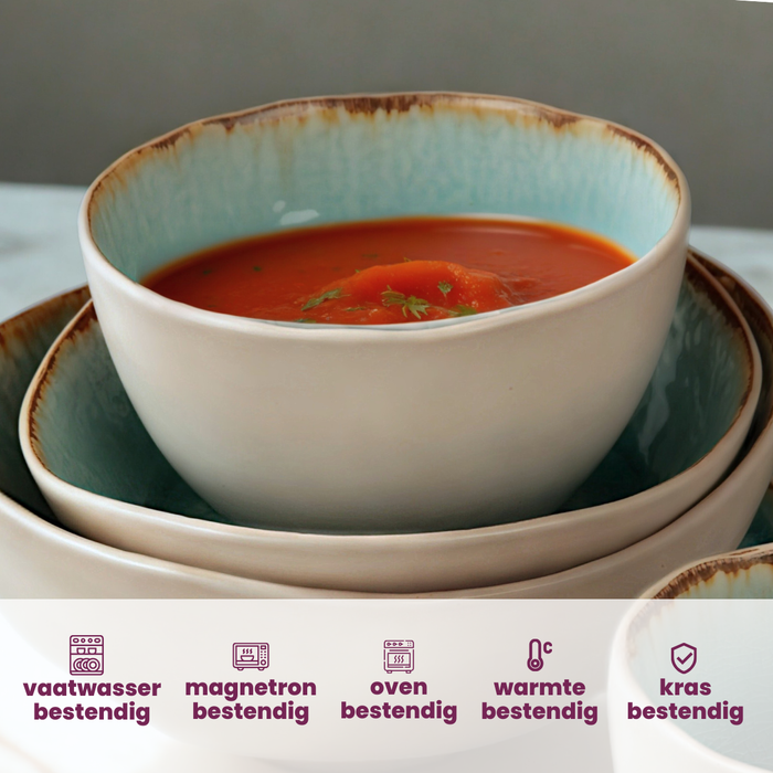 Cosy & Trendy Soepkommen | Kommen - Laguna Azzurro ø 14 cm | 600 ml - 4 Stuks