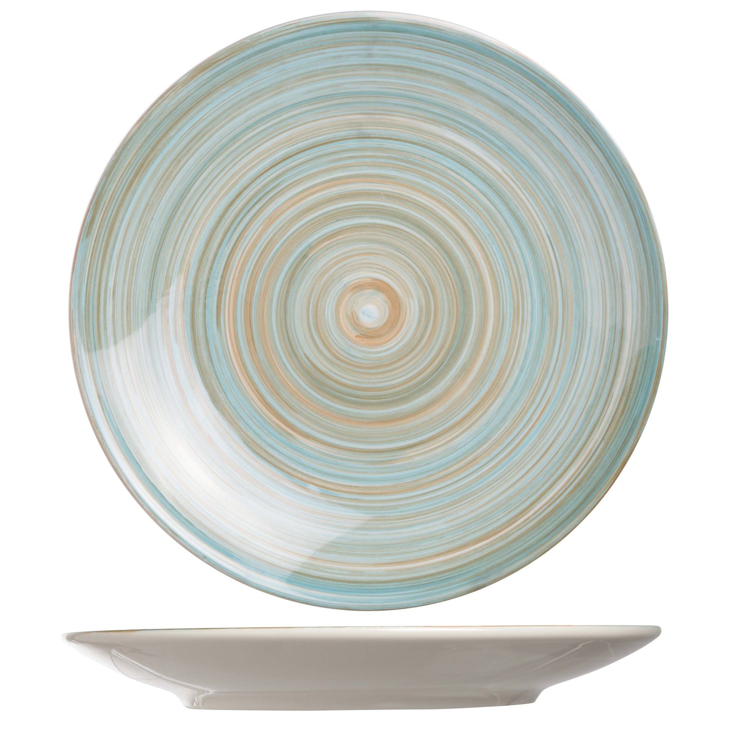 Cosy & Trendy Dinerborden Turbolino Blauw ø 27 cm - 6 stuks