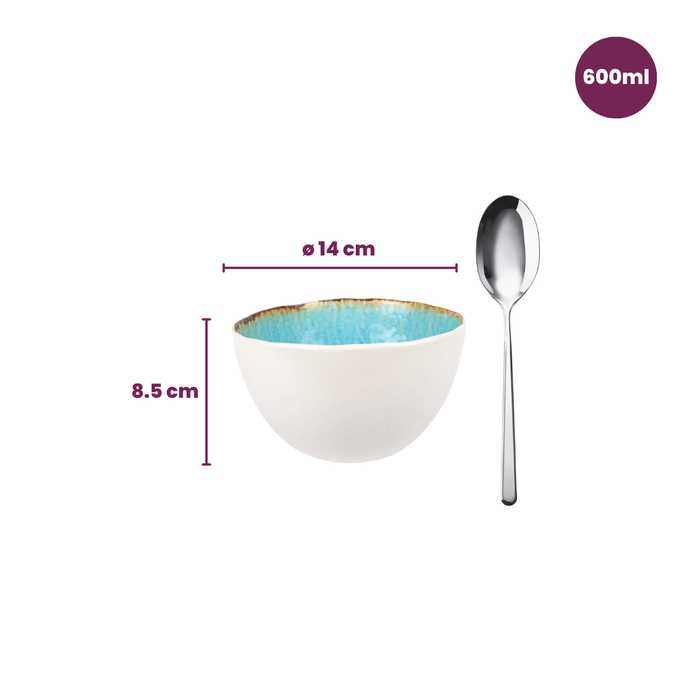 Cosy & Trendy Soepkommen | Kommen - Laguna Azzurro ø 14 cm | 600 ml - 4 Stuks