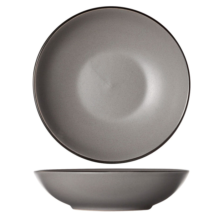 Cosy & Trendy Diepe Borden Speckle Grijs - ø 20 cm - 6 stuks