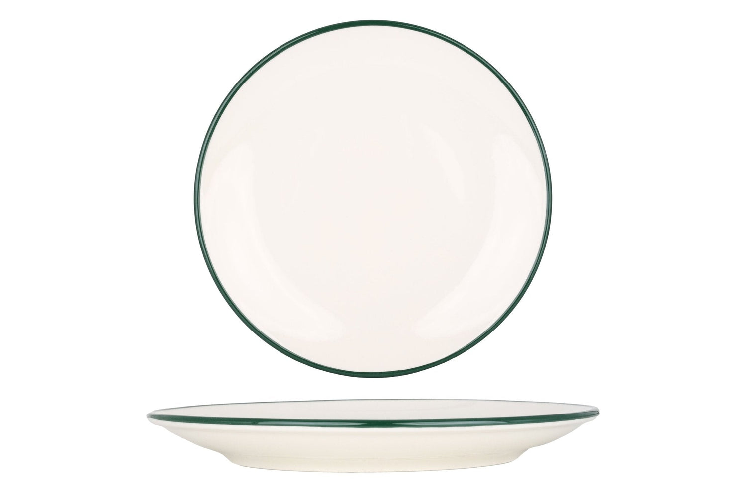 Rinart Gebaksbord - Green Edge - Porselein - 17 cm - set van 6