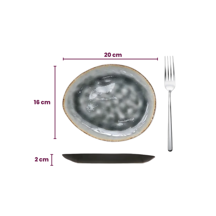 Cosy & Trendy Serviesset Organic Laguna Blue Grey 12-Delig