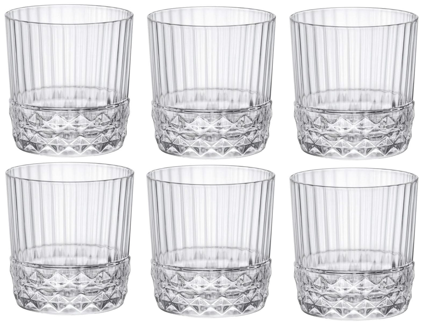 Bormioli Rocco Cocktailglazen | Whiskey Glazen | Waterglazen America 20's - 380 ml - 6 stuks
