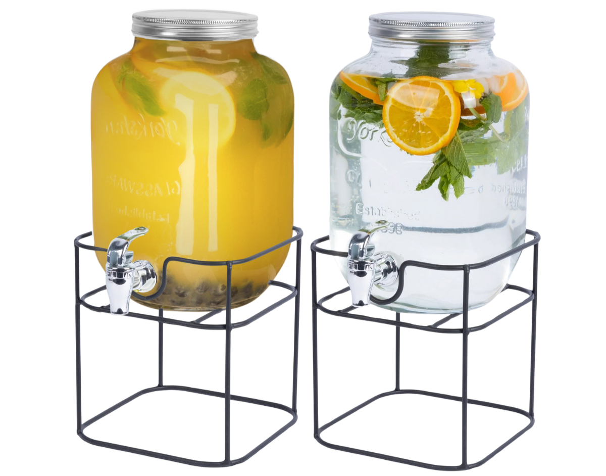 Cookinglife Drankdispensers met Kraantjes en Houders - 2 x 4 Liter