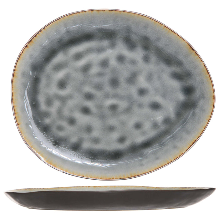 Cosy & Trendy Dinerborden Laguna Blue Grey 27 x 23 cm - 4 Stuks