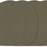 LIND DNA Onderzetters Nupo - Leer - Army Green | Nature - dubbelzijdig - 13 x 11 cm - 4 Stuks