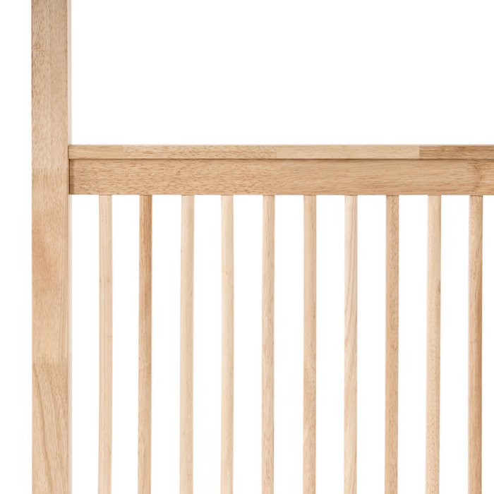 Beliani - HARFLEUR - Hemelbed - Lichtbruin - 180 x 200 cm - Rubberhout