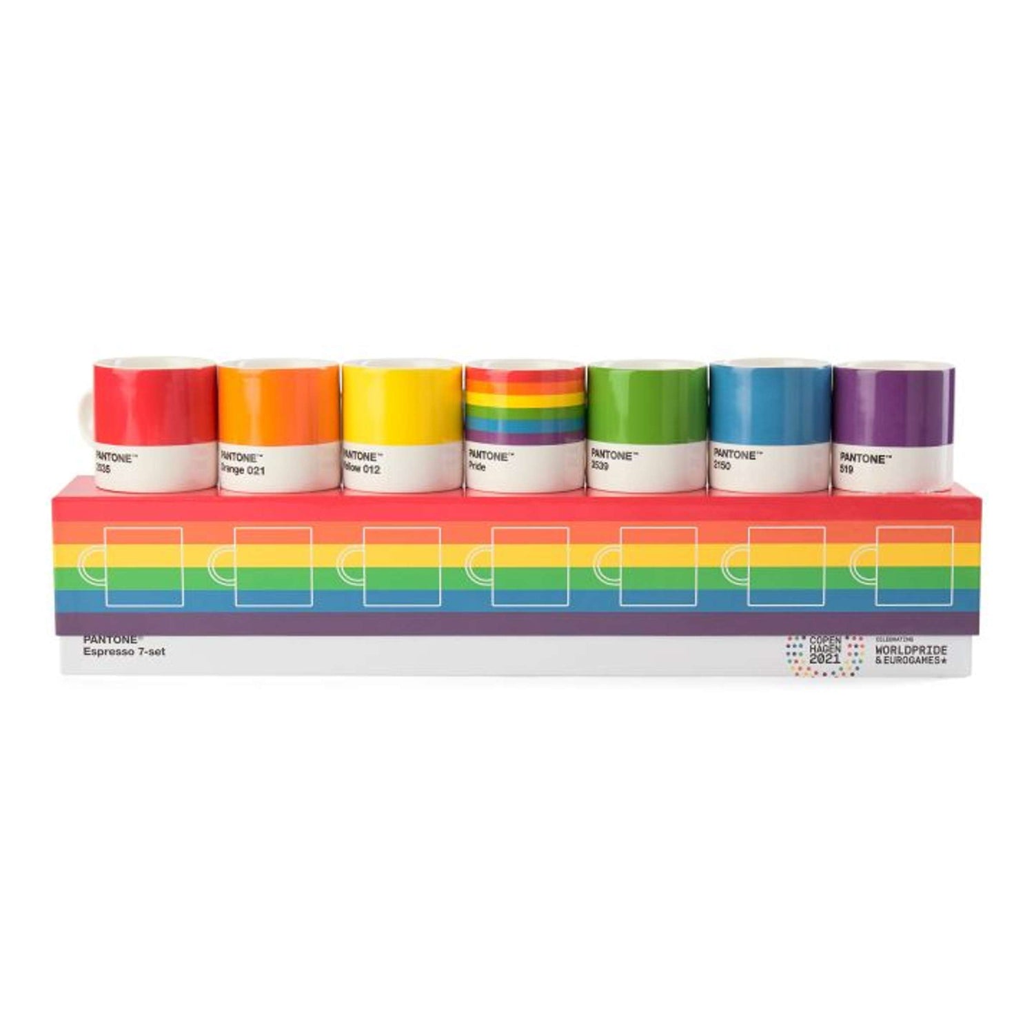 Copenhagen Design - Espressobeker 120 ml Giftbox Set van 7 Stuks - Pride