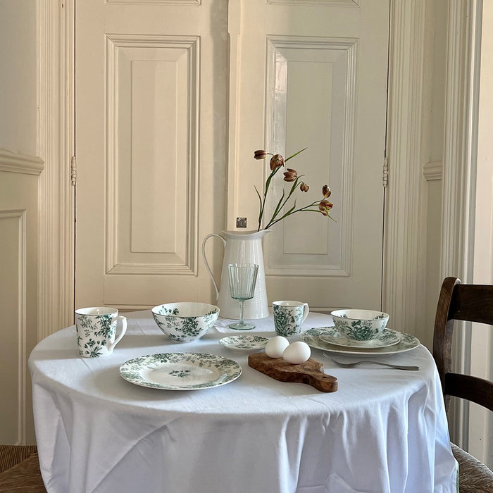 Kom 16 cm Bloemen groen