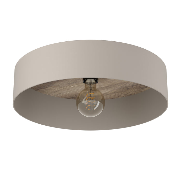 EGLO Duaia Plafondlamp - E27 - Ø 42 cm - Taupe - Hout|Staal