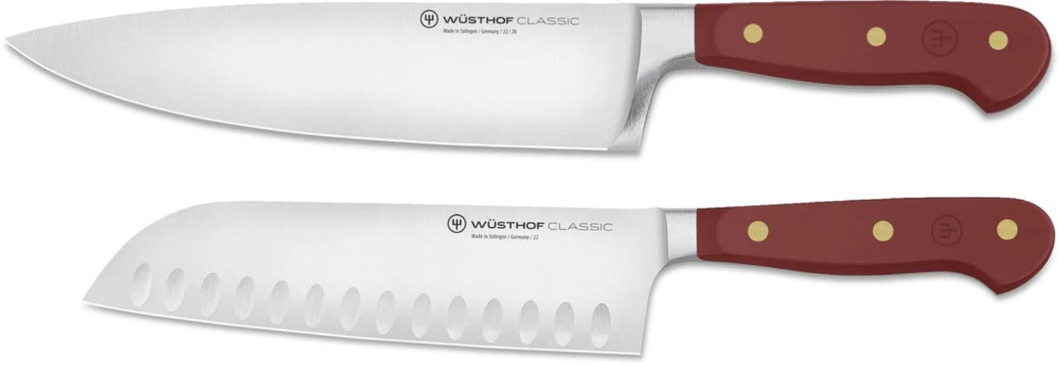 Wusthof Messenset Koksmes + Santokumes Classic Color - Tasty Sumac 2-delig