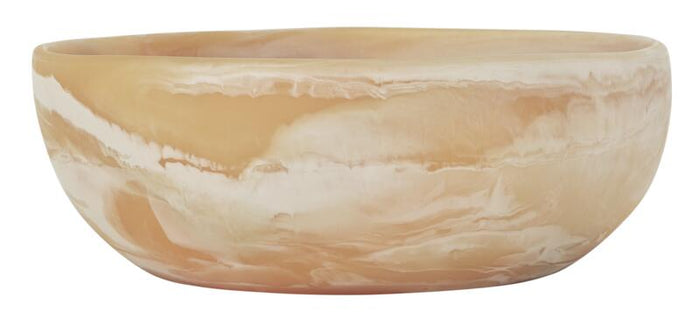 MUST Living Bowl Rafael Brown|White large,12xØ33 cm, resin brown|wh...