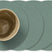 LIND DNA Onderzetters Nupo - Leer - Pastel Green - ø 10 cm - 4 Stuks