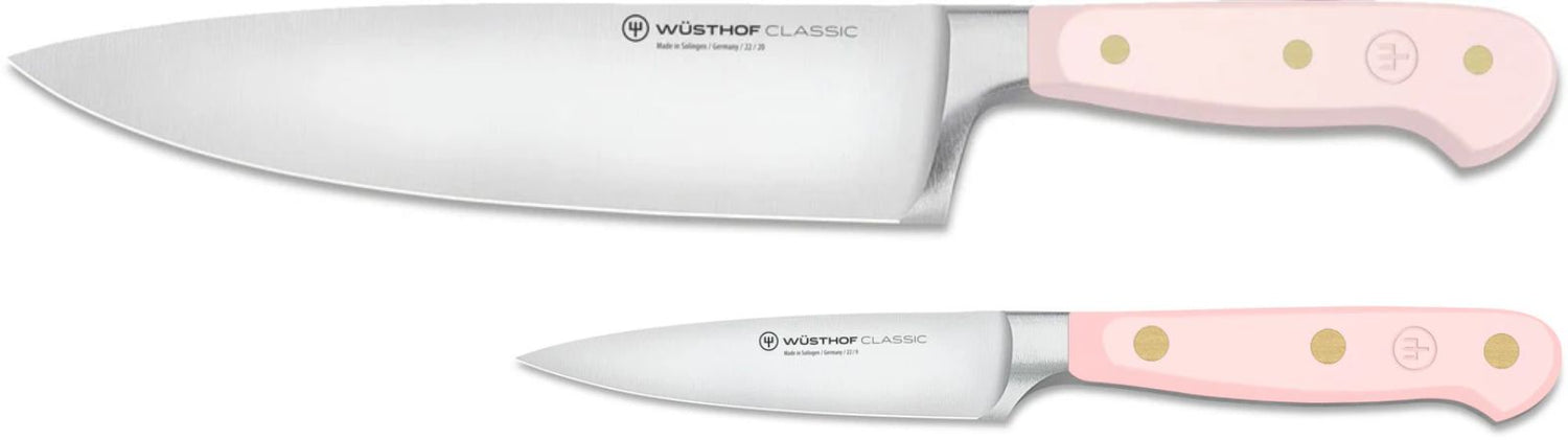 Wusthof Messenset Koksmes + Officemes Classic Color - Pink Himalayan Salt 2-delig