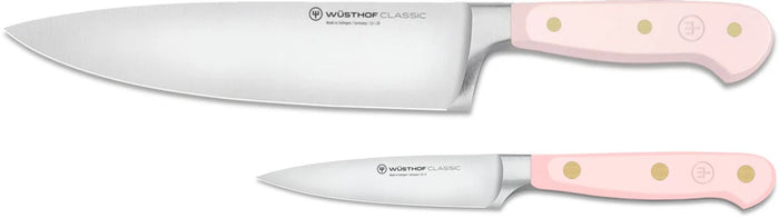 Wusthof Messenset Koksmes + Officemes Classic Color - Pink Himalayan Salt 2-delig