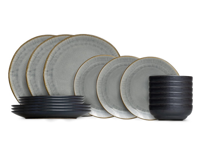 Cookinglife Serviesset Nola Warm Grey 18-delig | 6 personen