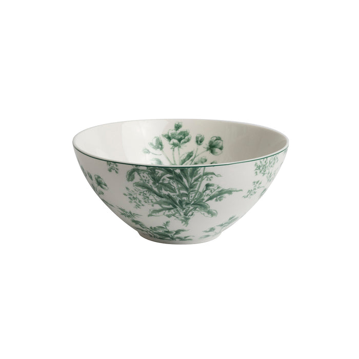 Kom 16 cm Bloemen groen