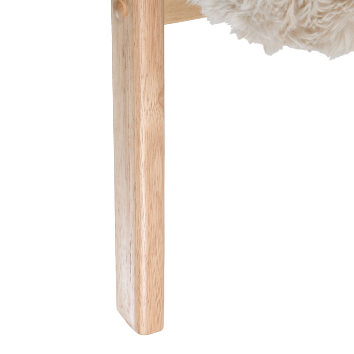 Beliani - KISA - Fauteuil - Lichtbeige - Kunstbont