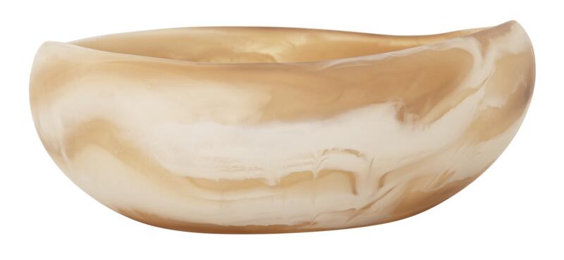 MUST Living Bowl Rafael Brown|White small,±9xØ25 cm, resin brown|wh...