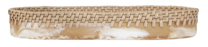 MUST Living Bowl Da Vinci OVAL,±8x51x26 cm, resin brown|white and s...