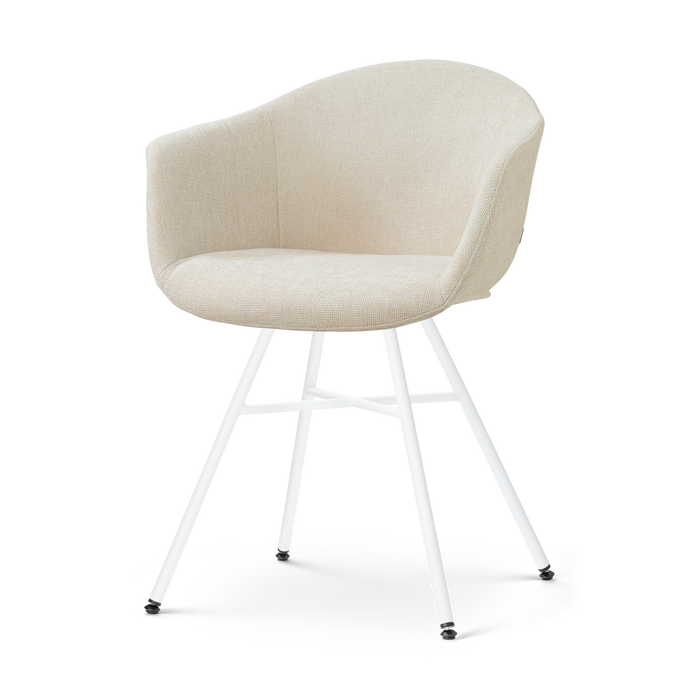 Nolon Noa-Otis Eetkamerstoel Cotton Beige - met Armleuning - Wit