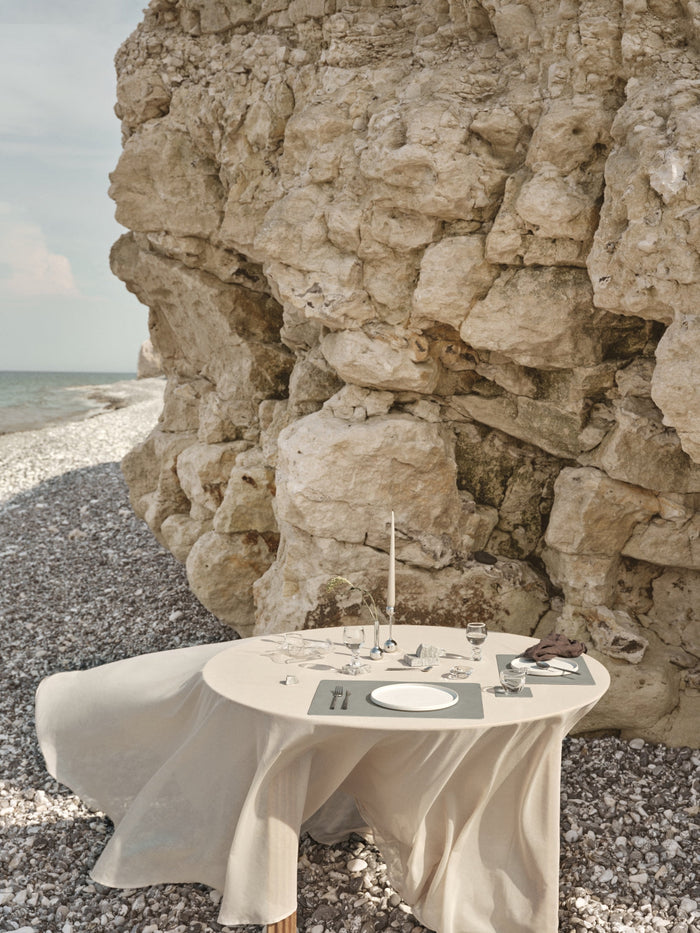 LIND DNA Placemats Nupo - Leer - Flint Grey - 45 x 35 cm - 2 Stuks