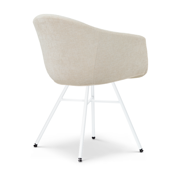 Nolon Noa-Otis Eetkamerstoel Cotton Beige - met Armleuning - Wit