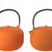 J-Line theepot - metaal - oranje - 2 stuks