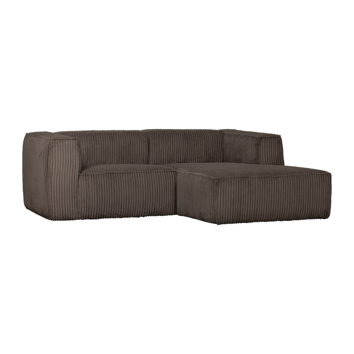 WOOOD Bean Chaise Longue Bank Rechts - Ribstof - Mud - 73x254x178