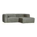 WOOOD Bean Chaise Longue Bank Rechts - Structure Velvet - Waterplant
