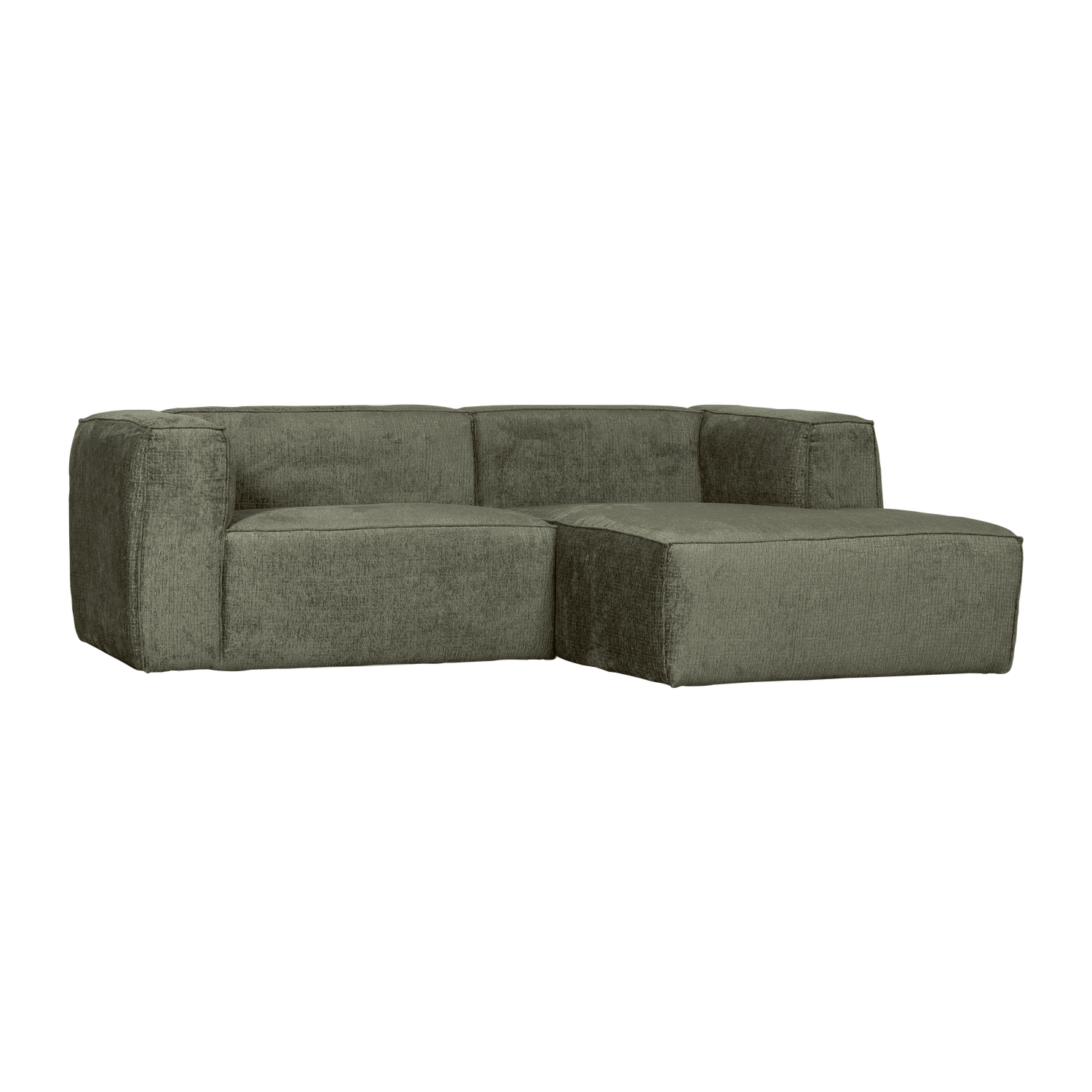 WOOOD Bean Chaise Longue Bank Rechts - Structure - Velvet - Moss