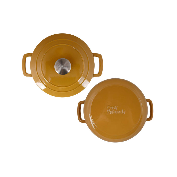 Cosy & Trendy Braadpan Fontestic Gietijzer Amber Gold Ø 24 cm | 4.6 Liter - Geëmailleerd