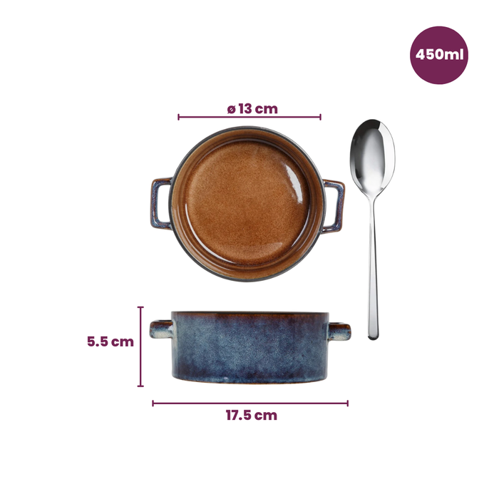 Cosy & Trendy Soepkommen | Kommen - Quintana Amber ø 13 cm | 450 ml - 4 Stuks