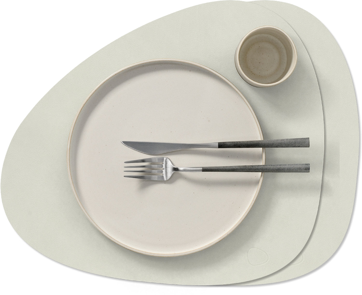 LIND DNA Placemats Nupo - Leer - Linen - Curved - 44 x 37 cm - 2 Stuks