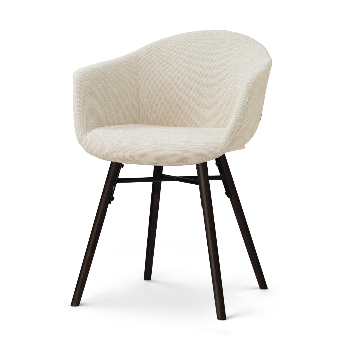 Nolon Nena-Otis Eetkamerstoel Cottonbeige - Zwart Houten Onderstel