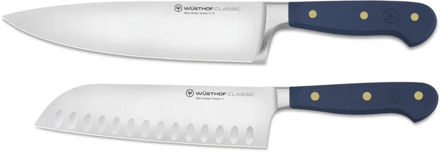 Wusthof Messenset Koksmes + Santokumes Classic Color - Wild Blueberry 2-delig