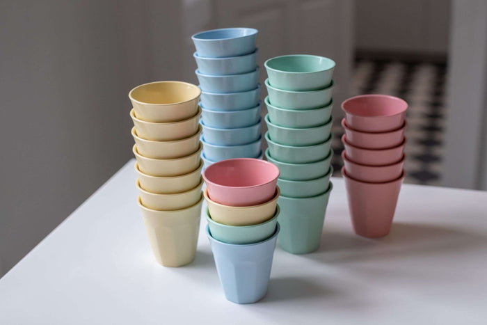 Koziol Bio-Circulair - Nora Beker 150 ml Soft Geel Set van 4 Stuks