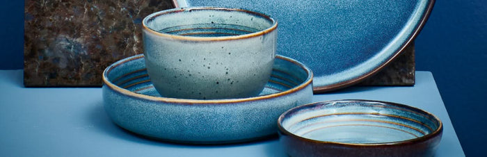 ONA Ontbijtborden | Dessertborden Duna Blue ø 21 cm - 4 Stuks