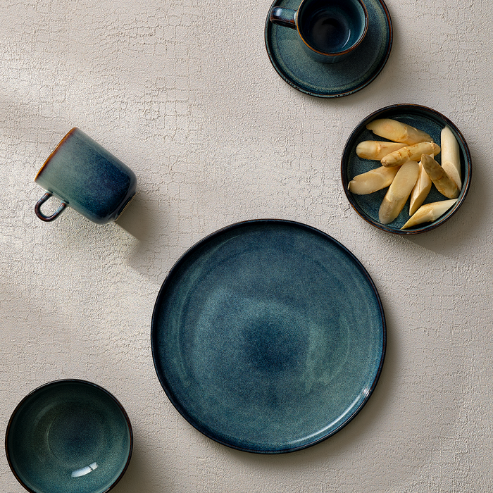 ONA Dinerborden Duna Blue ø 27 cm - 4 Stuks