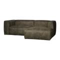 WOOOD Bean Chaise Longue Bank Rechts - Ecoleer - Army - 73x254x178