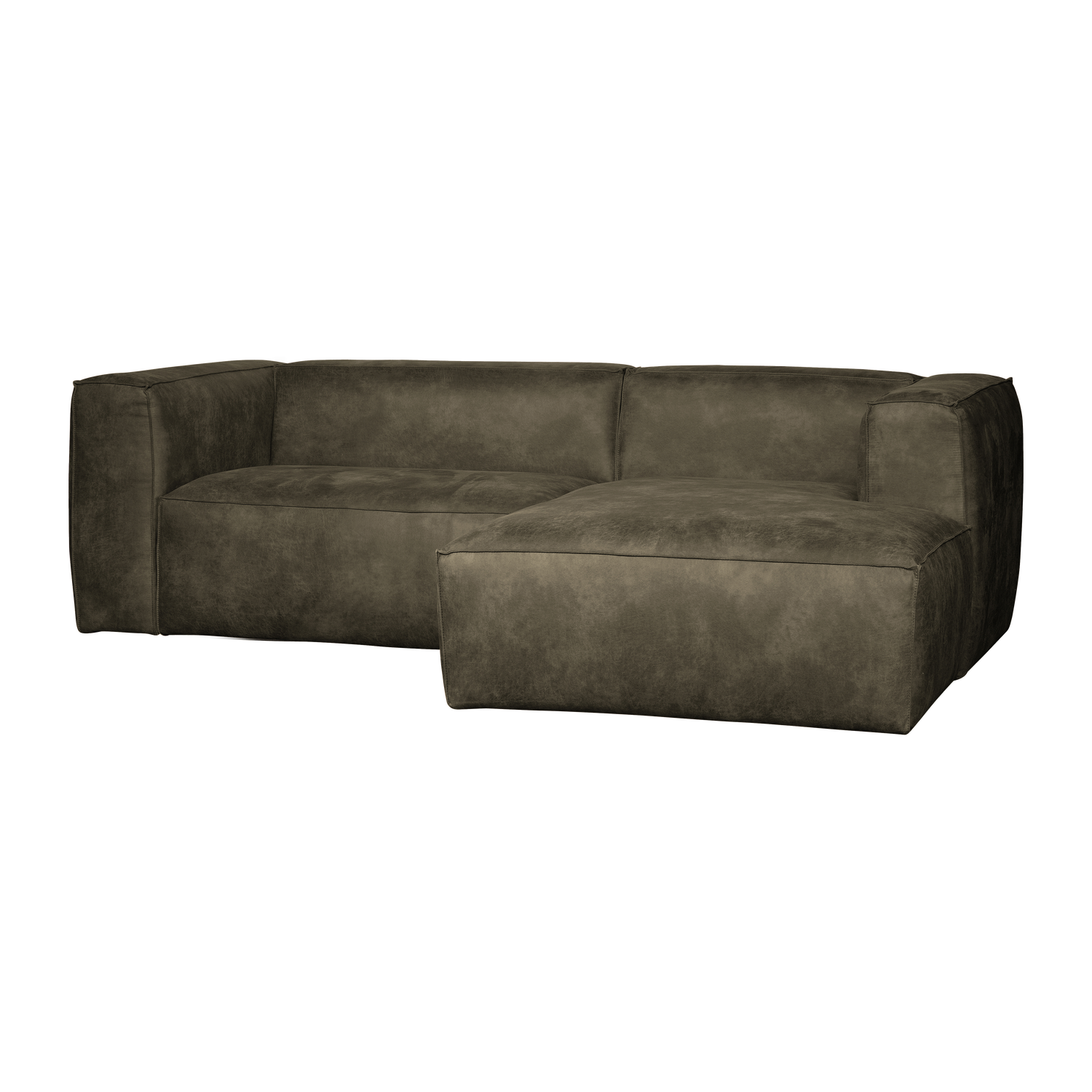 WOOOD Bean Chaise Longue Bank Rechts - Ecoleer - Army - 73x254x178