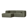 WOOOD Bean Chaise Longue Bank Links - Structure Velvet - Moss