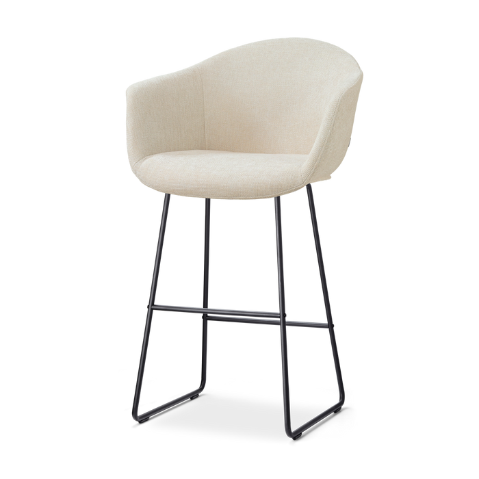 Nolon Nino-Otis Barkruk Cottonbeige - Zwart Onderstel - 75 Cm