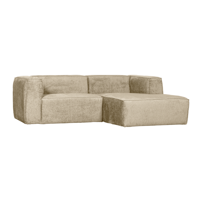 WOOOD Bean Chaise Longue Bank Rechts - Structure Velvet - Buttermilk